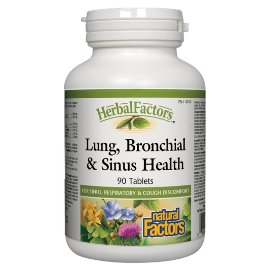 Natural Factors   Lung, Bronchial & Sinus Health, HerbalFactors®   90 tabstabs