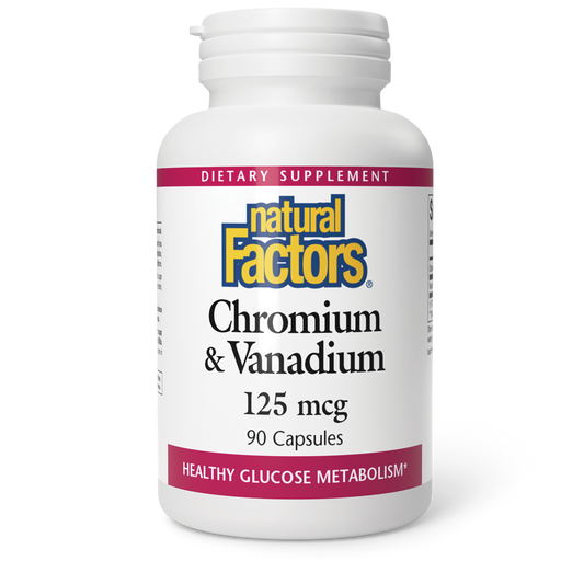 Natural Factors   Chromium & Vanadium 125 mcg   90 capscaps