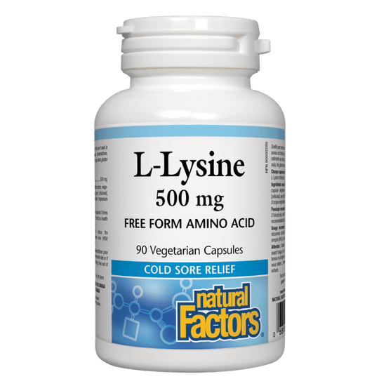 Natural Factors   L-Lysine 500 mg   90 vcapsvcaps