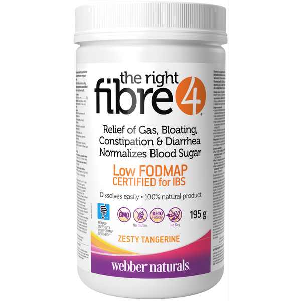 Webber Naturals - The Right Fibre4®, Zesty Tangerine - 195 g
