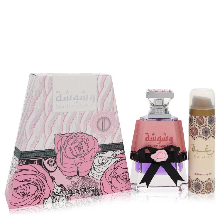 Lattafa Women Washwashah 100 ml Eau De Parfum Spray Plus 1.7 oz Deodorant