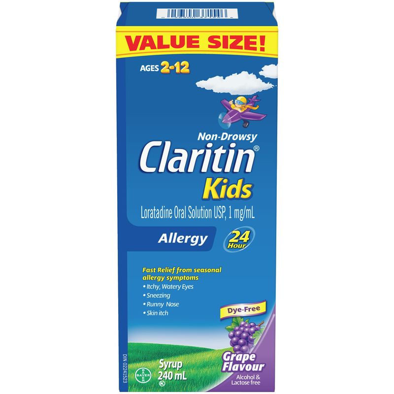 CLARITIN SYR 5MG KIDS GRAPE 240ML