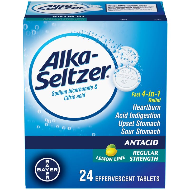 ALKA-SELTZER SODIUM BICARBONATE & CITRIC ACID 24TABS