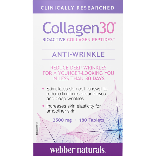Webber Naturals - Collagen30® Bioactive Collagen Peptides 2500 mg - 180 Tablets