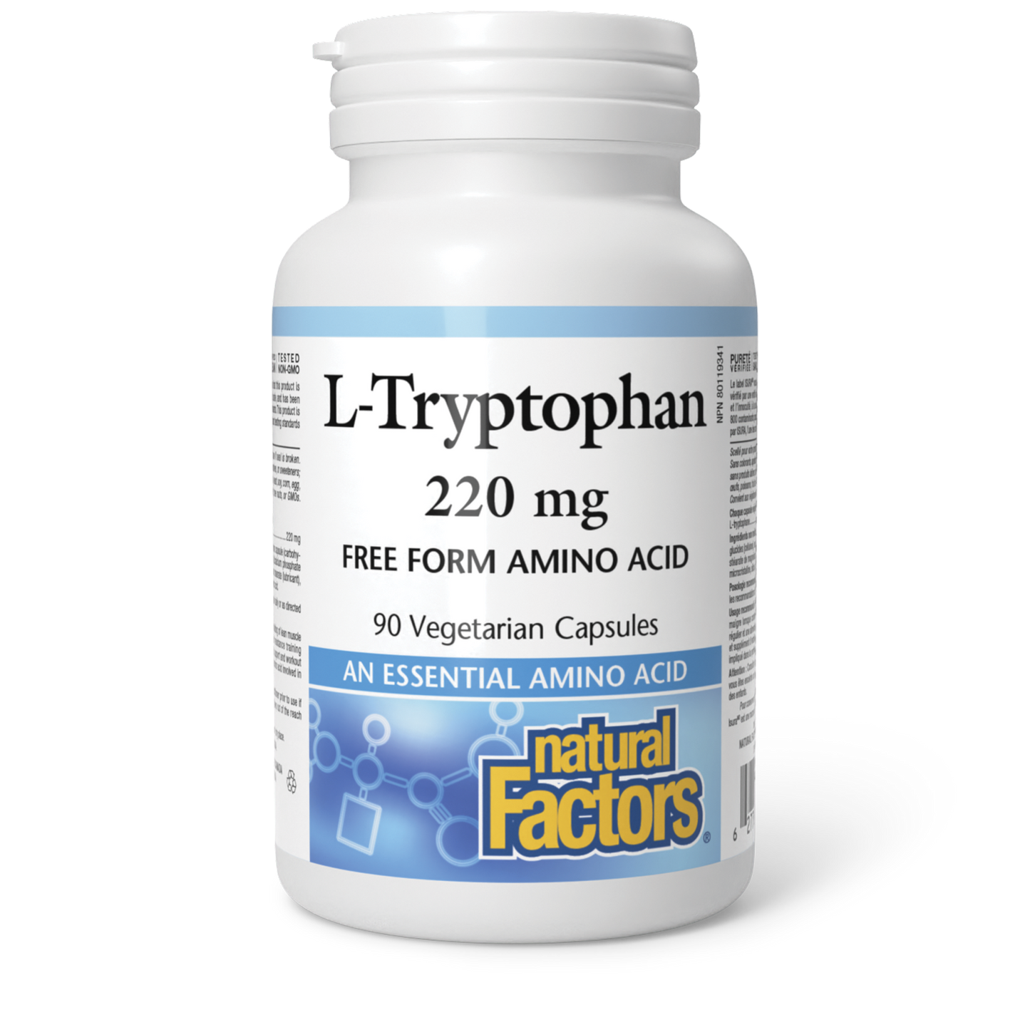 Natural Factors   L-Tryptophan 220 mg   90 vcapsvcaps
