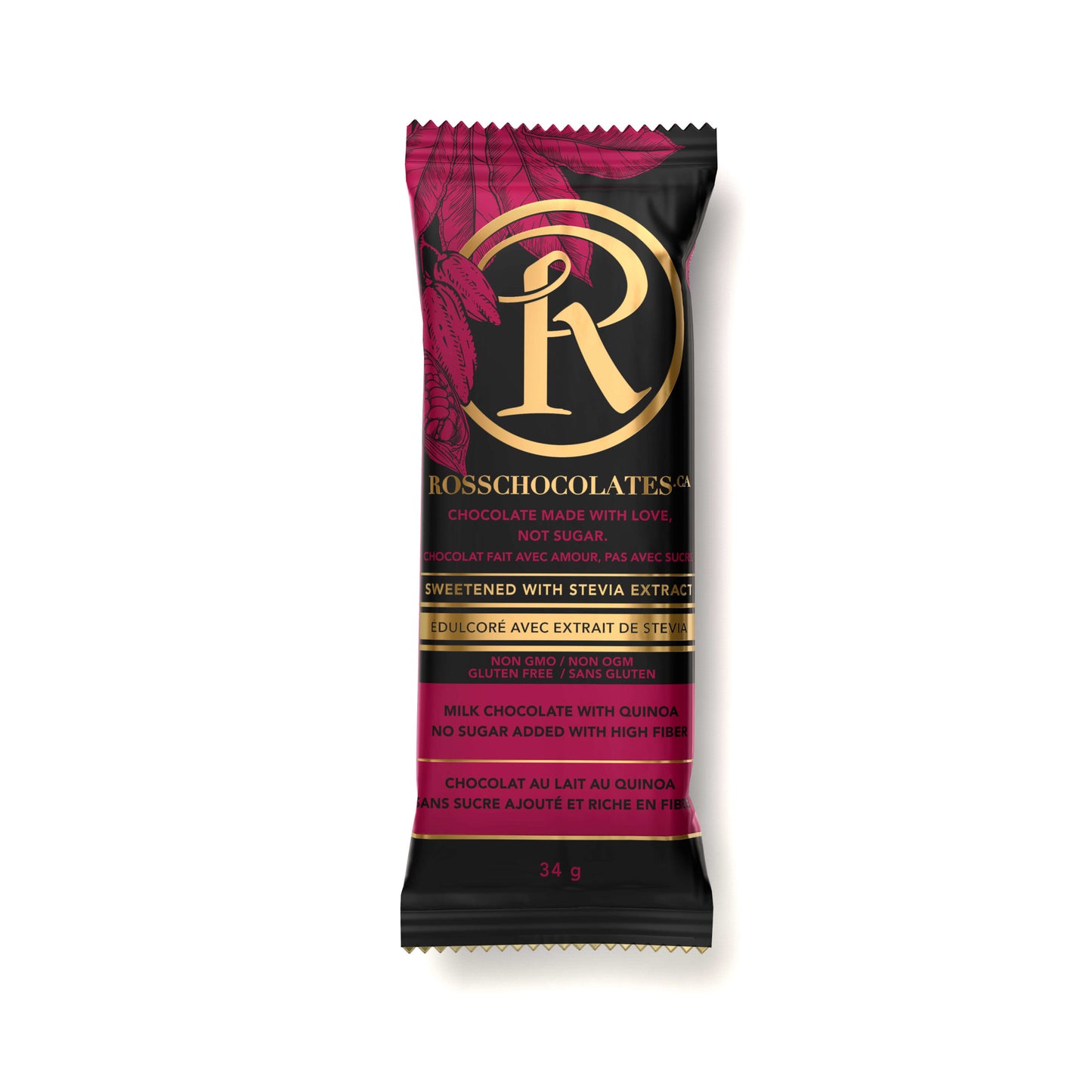 Ross Chocolates - Milk Chocolate Quinoa - 34 g x 12