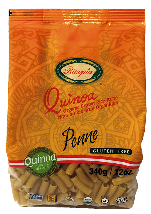 RIZOPIA    Quinoa Rice Pasta    RIZOPIA    Quinoa Rice Pasta    Org Quinoa Brown Rice Penne 340g