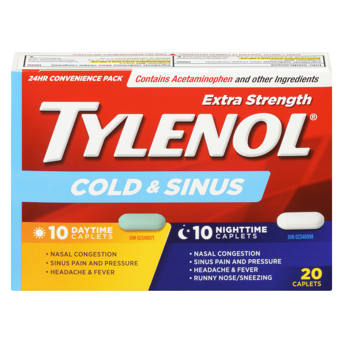TYLENOL COLD&SINUS DAY/NIGHT 10+10 TABLET