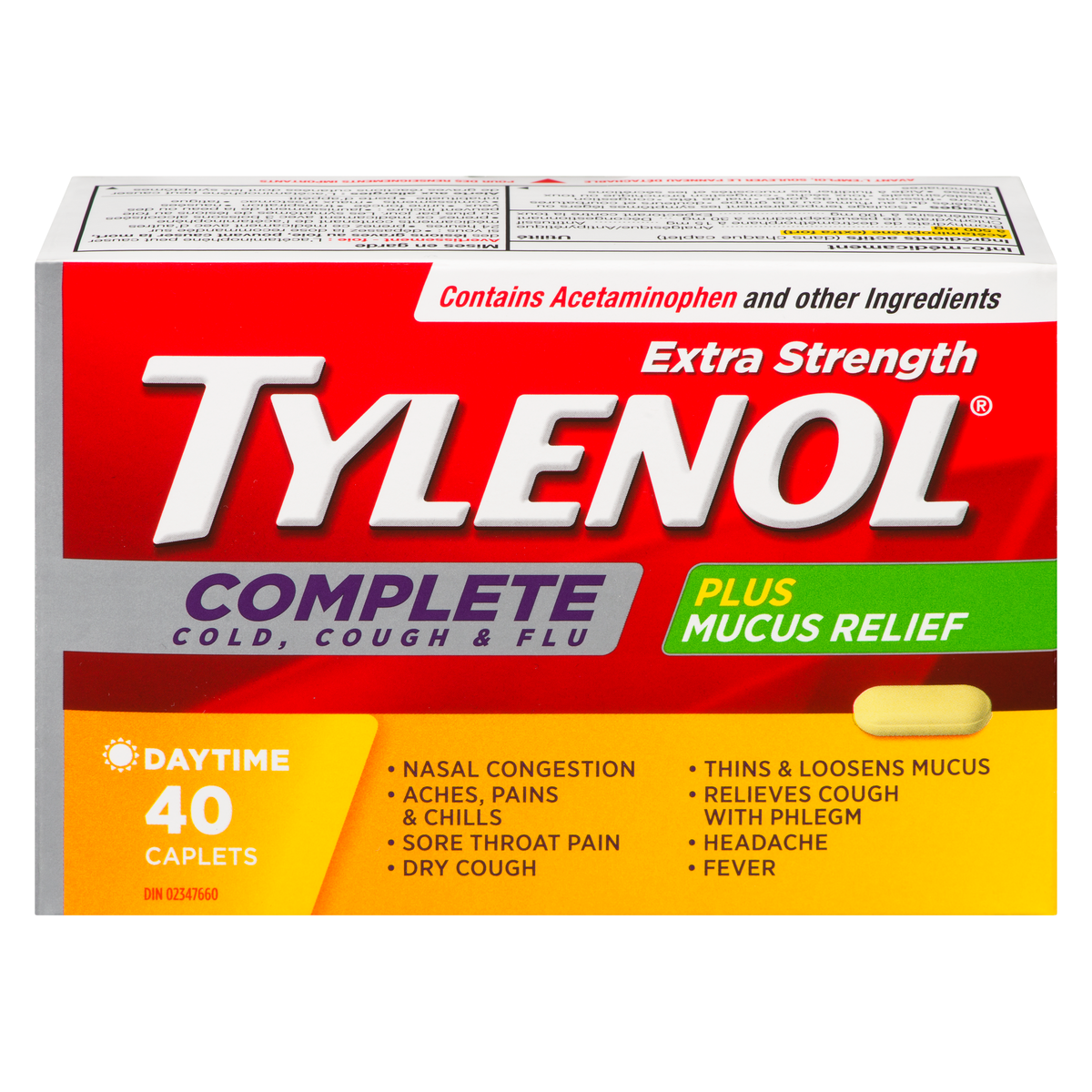 TYLENOL COMPLETE COUGH/COLD/FLU 40 TABLET