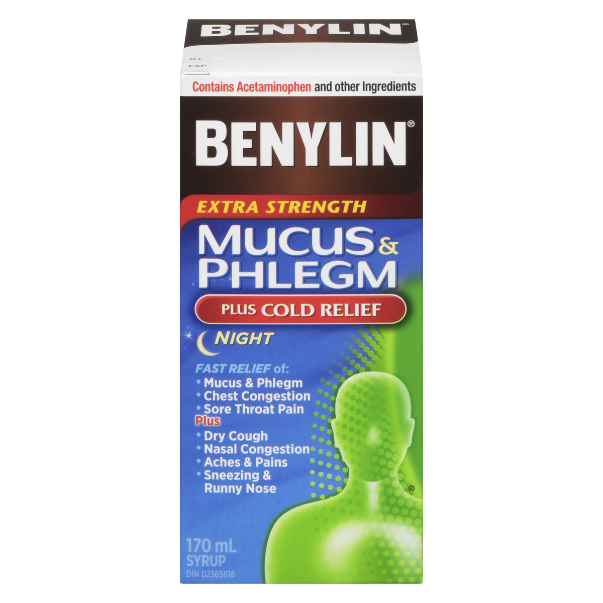 BENYLIN MUCOUS & PHLEM NUIT 170ML SYRUP