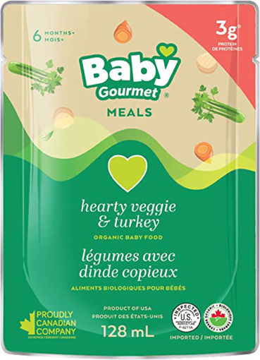 Baby Gourmet Foods   Stage 2 Organic Baby Food   Hearty Vegetables With Turkey128ML