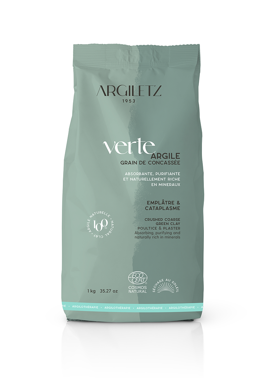 Argiletz - Crushed GREEN Clay - poultice/plaster - 1 kg