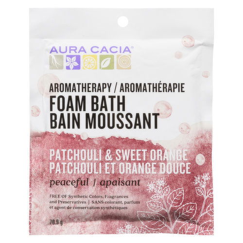 Aura Cacia   Patchouli/Sweet Orange Foam Bath  71g