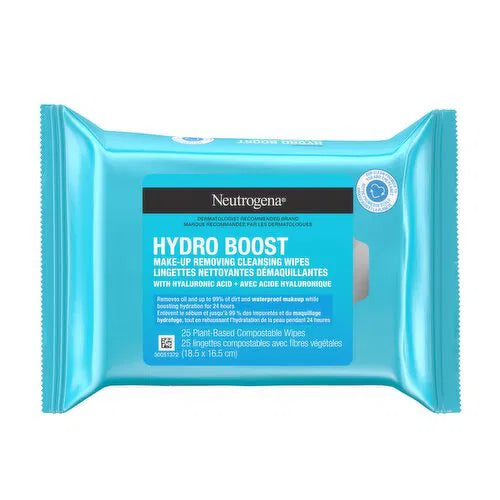 NEUTROGENA HYDRO BOOST CLEANSING WIPES 25 pack of 6