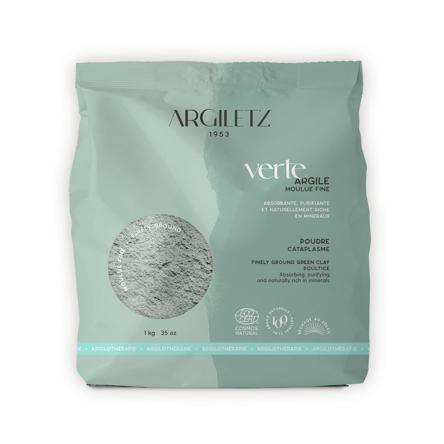 Argiletz - Finely Ground GREEN Clay - poultice - 1 kg