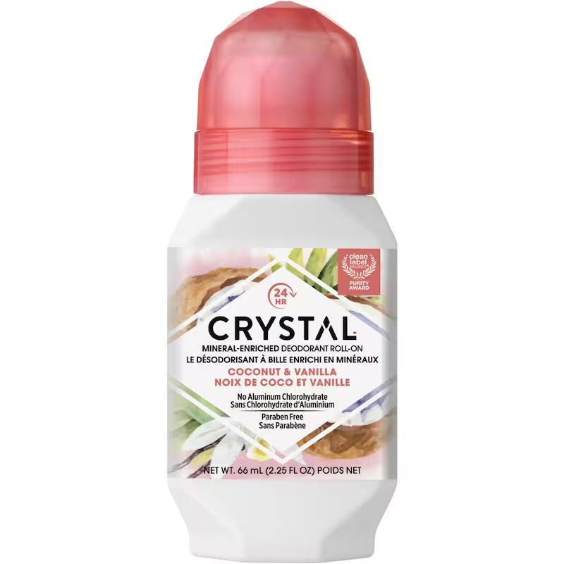 CRYSTAL DEODORANT ROLL ON COCONUT & VANILLA 66ML