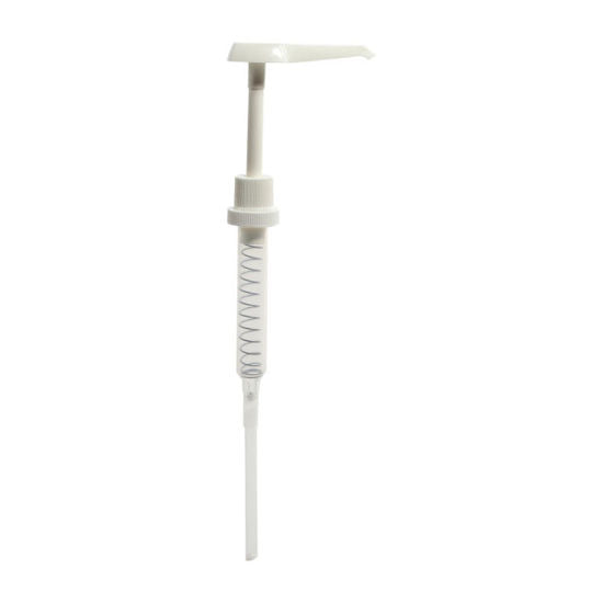 ACC - White Plastic Pump Closure 38-400 neck, 8.07" Dip Tube