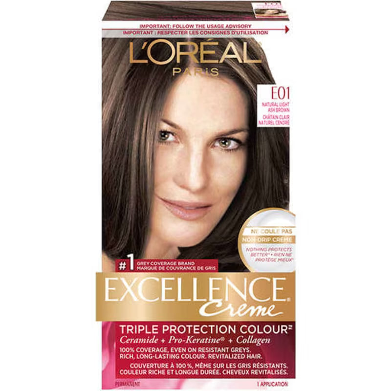 EXCELLENCE PRO-KERATINE NATURAL LIGHT ASH BRN #E01