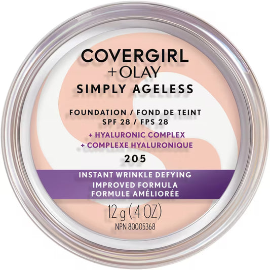 COVER GIRL & OLAY SIMPLY AGELESS FOUNDATION IVORY pack of 2