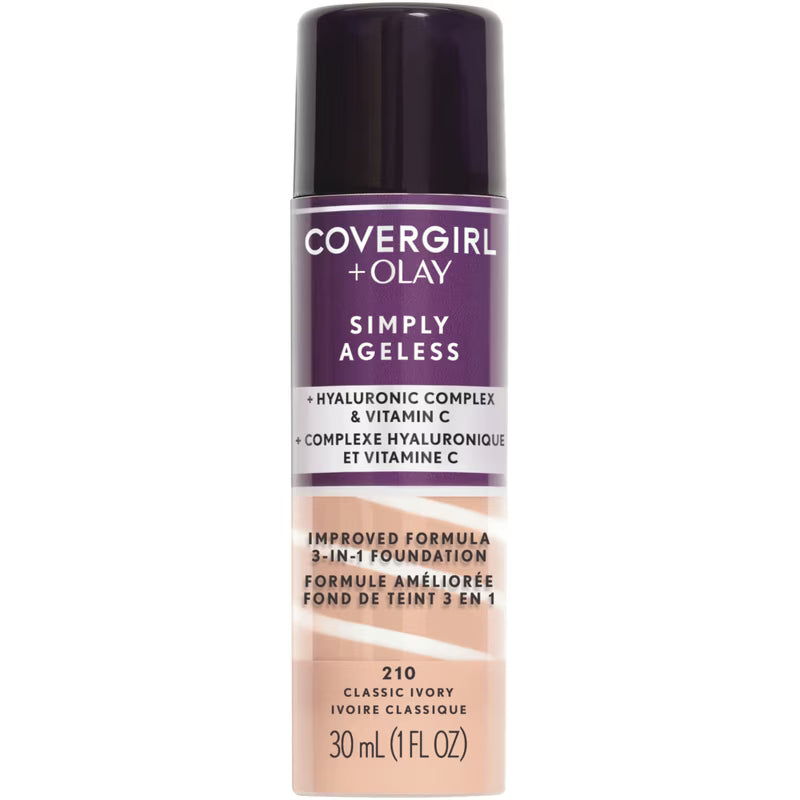 COVER GIRL/OLAY SIMPLY AGELESS FND 3IN1 CLSS IVORY pack of 2
