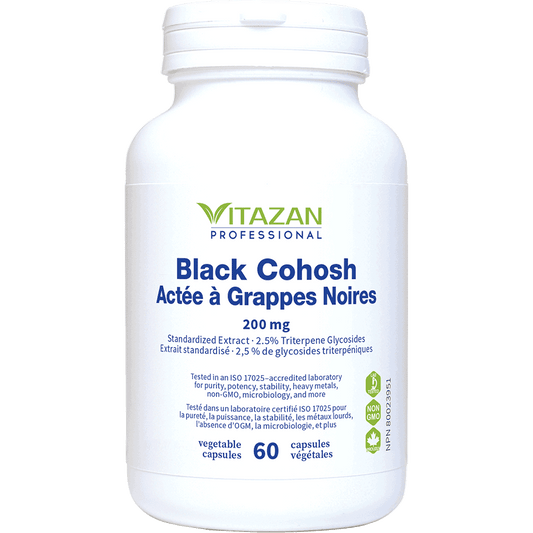 Vitazan    Black Cohosh (200 mg · Standardized Extract · 2.5% Triterpene Glycosides) 60 capsules