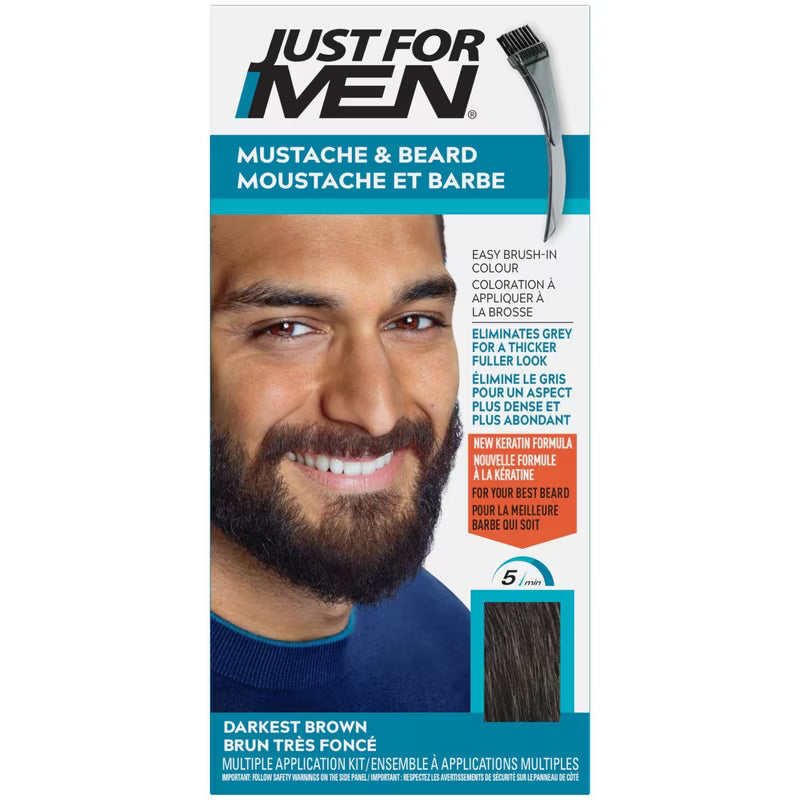 JUST FOR MEN MUSTACHE&BEARD DARKEST BROWN