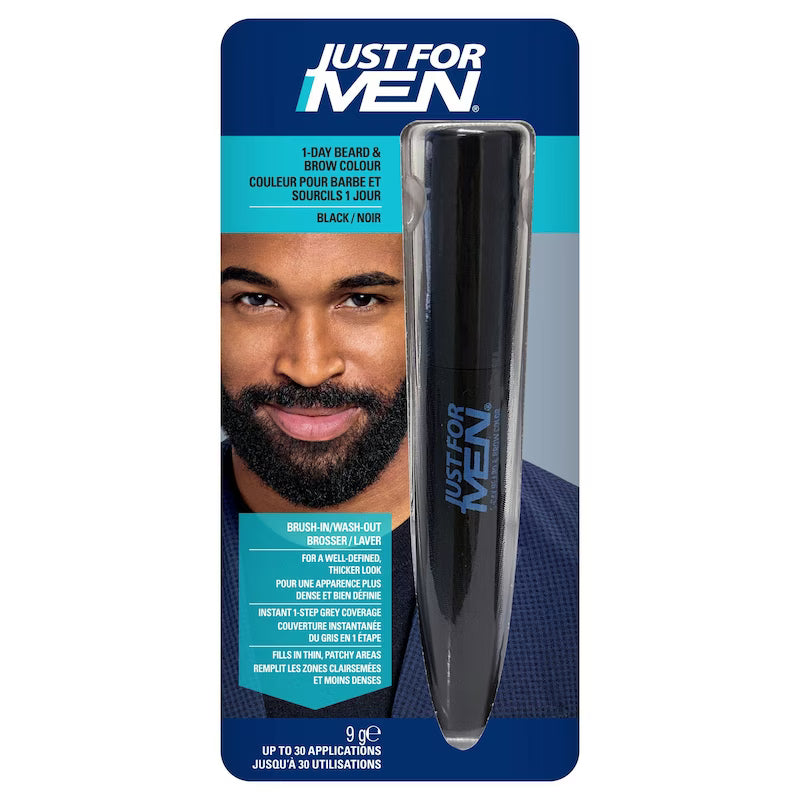JUST FOR MEN BEARD & BROW 1 DAY BLACK