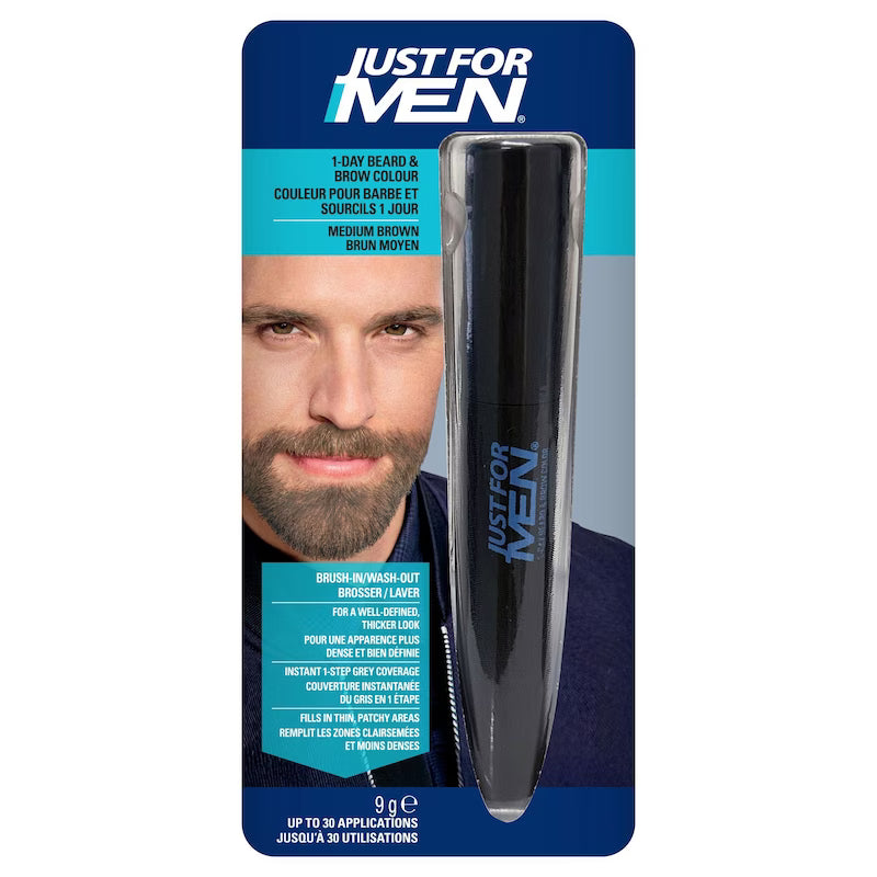 JUST FOR MEN BEARD & BROW 1 DAY MD BROWN