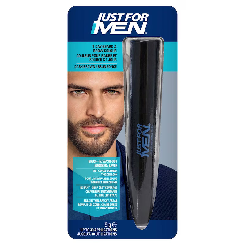 JUST FOR MEN BEARD & BROW 1 DAY DARK BROWN