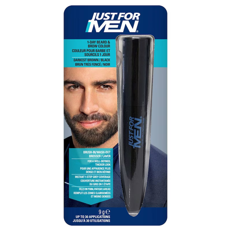 JUST FOR MEN BEARD & BROW 1 DAY DARKEST BROWN