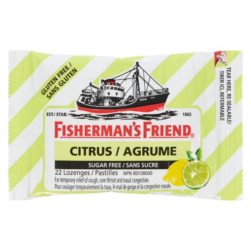 FISHERMANS FRIEND LOZ SUGARFREE CITRUS 22 LOZENGE pack of 8