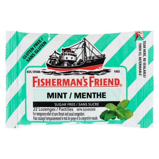 FISHERMAN'S FRIEND MENTHE SUGAR FREE 22 LOZENGE pack of 8