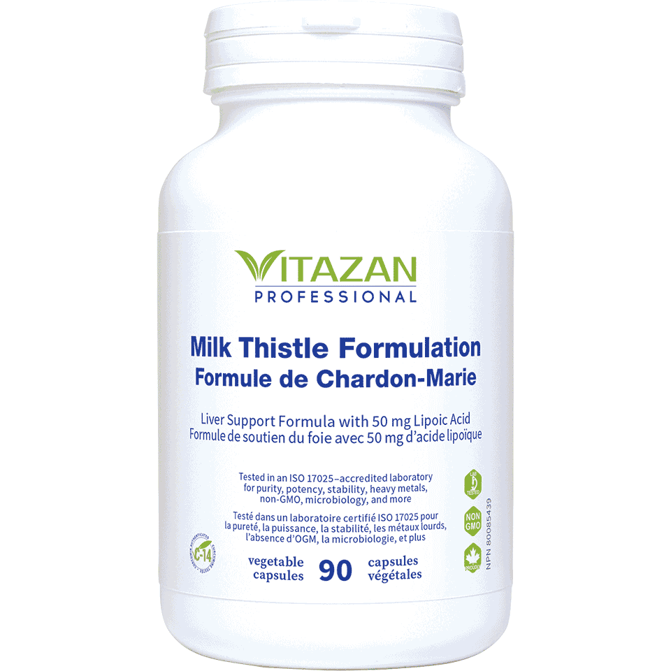 Vitazan    Milk Thistle Formulation (Liver Support Formula with 50 mg Lipoic Acid) 90 capsules