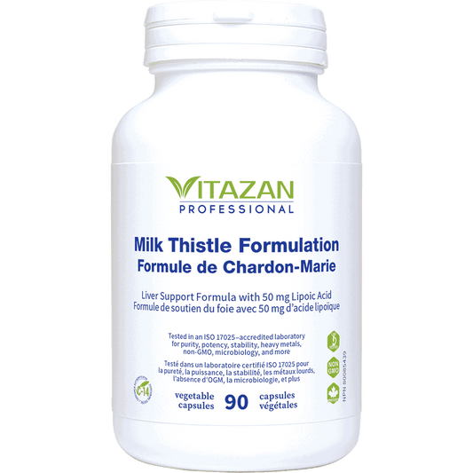 Vitazan    Milk Thistle Formulation (Liver Support Formula with 50 mg Lipoic Acid) 90 capsules