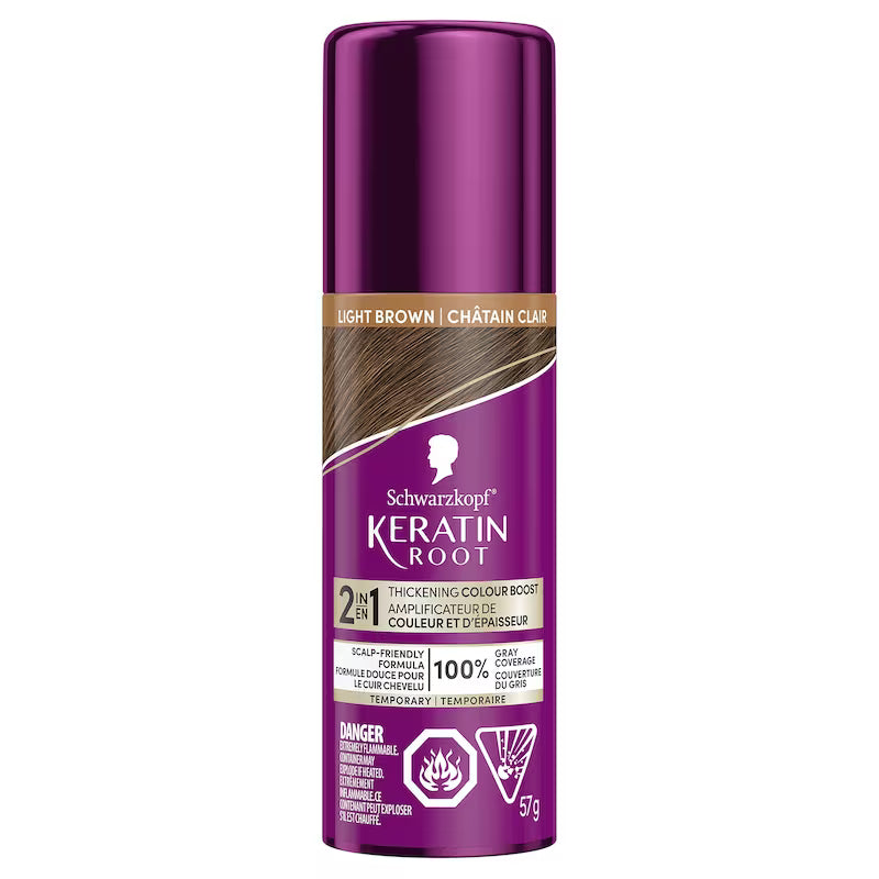 SCHWARZKOPF KERATIN ROOT LIGHT BROWN 57G AEROSOL