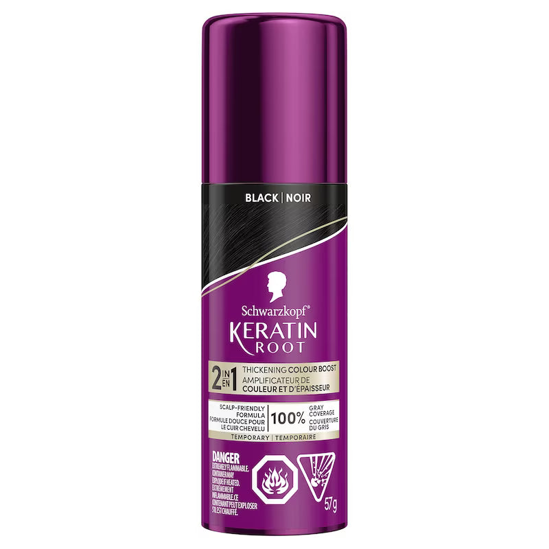 SCHWARZKOPF KERATIN ROOT BLACK 57G AEROSOL