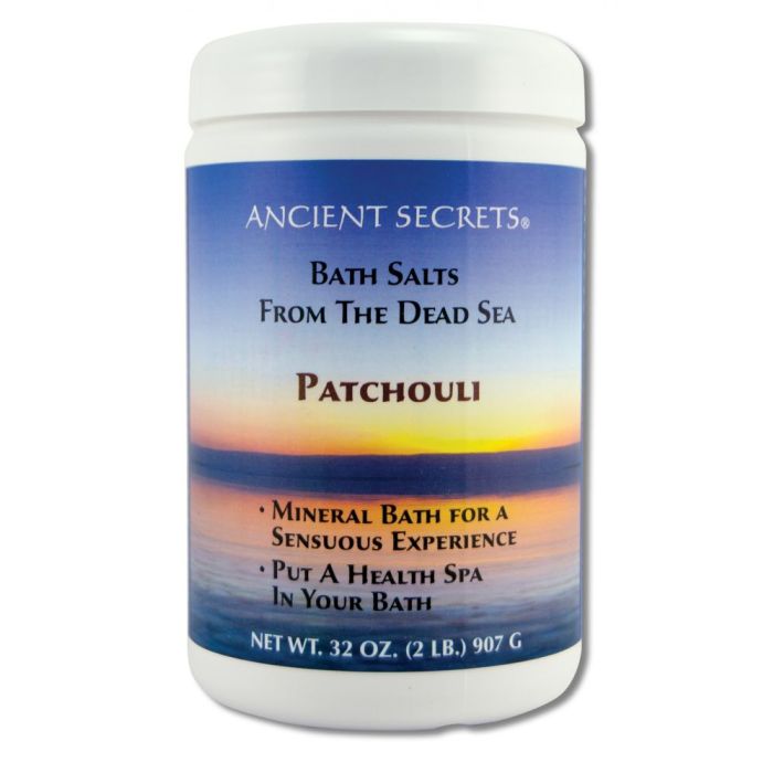 ANCIENT SECRETS    Aromatherapy Dead Sea Mineral Baths, Patchouli (tub)    907g