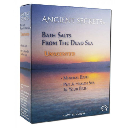 ANCIENT SECRETS DEAD SEA     Aromatherapy Bath Salts, Unscented (box)    453g