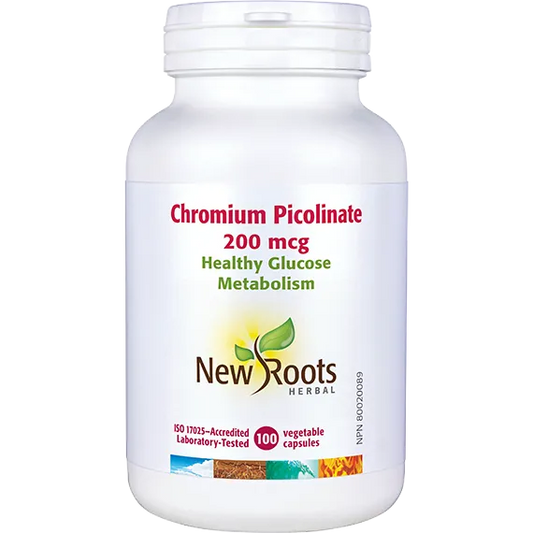 NEW ROOTS    Chromium Picolinate 200 mcg    100 capsules