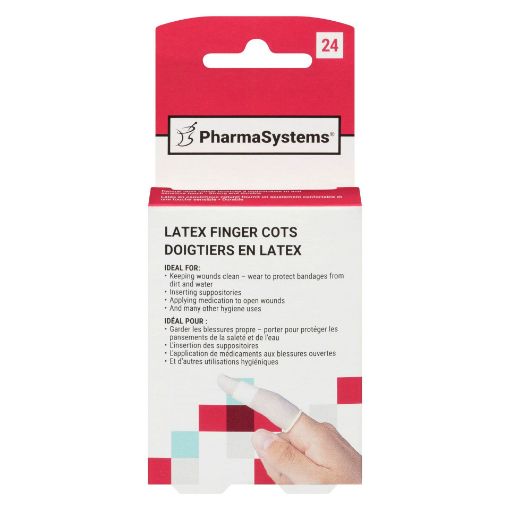 FINGER COTS LATEX ASSORTED 24