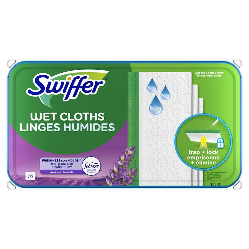 SWIFFER WET CLOTHS LAVENDER 24 pack of 6