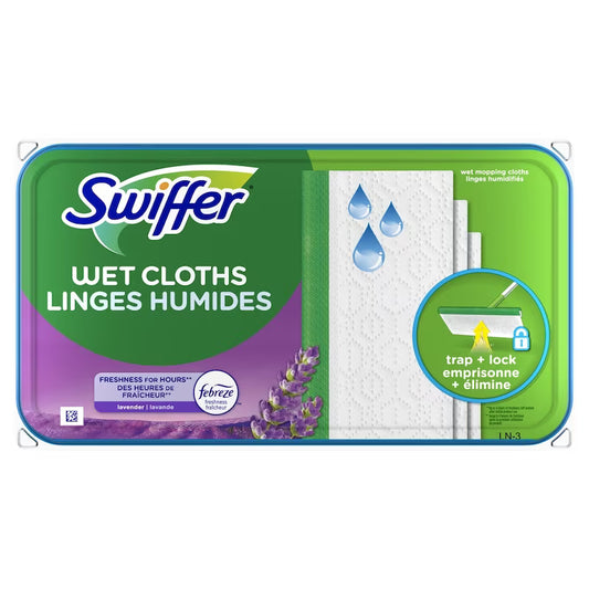 SWIFFER WET CLOTHS LAVENDER 24 pack of 6