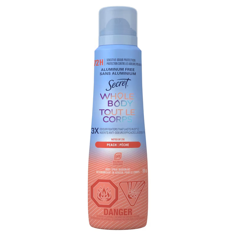SECRET BODY DEODORANT SP PEACH&VANILLA 99G SPRAY