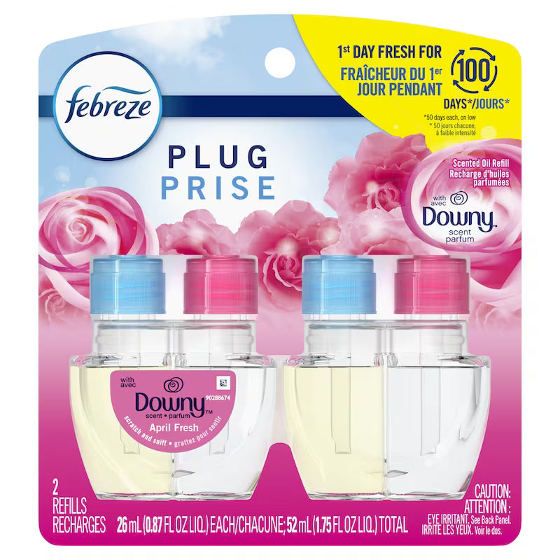 FEBREZE PLUG DUAL REFILL DOWNY APRIL FRESH 2X26ML
