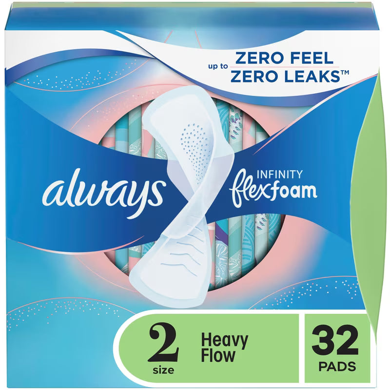 ALWAYS INFINITY PADS SIZE#2 UNSCENTED 32 pack of 6