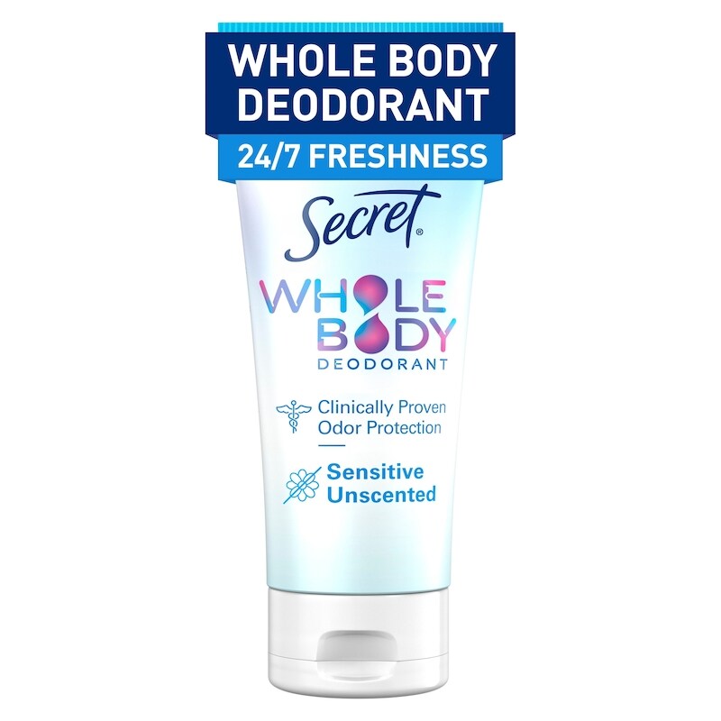 SECRET WHOLE BODY DEOD CR UNSCENTED 85G