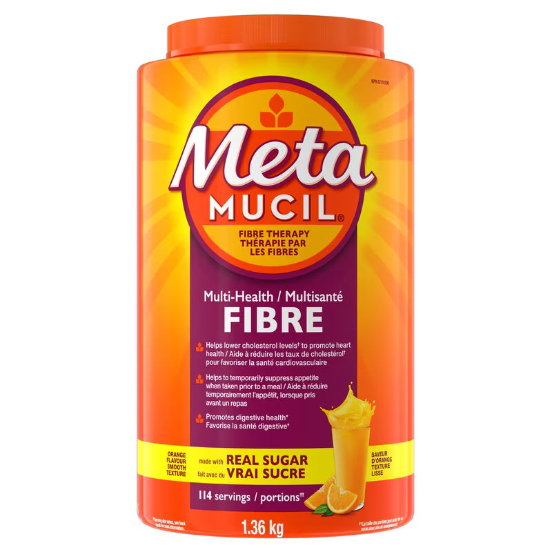 METAMUCIL FIBRE THERAPY ORANGE FLAVOUR PD 1.36KG POWDER