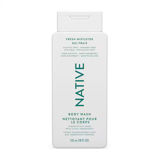 NATIVE BODY WASH FRESH MISTLETOE 532ML pack of 6
