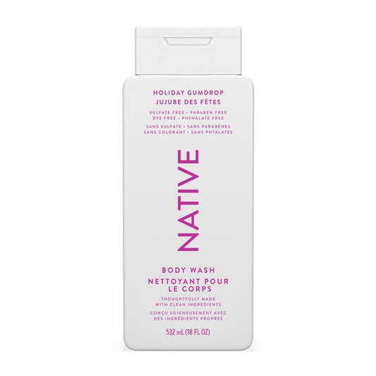 NATIVE BODY WASH HOLIDAY GUMDROP 532ML pack of 6