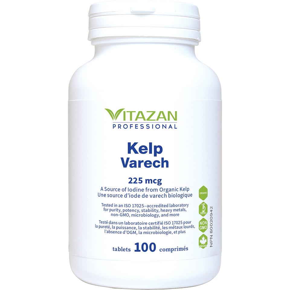 Vitazan    Kelp (225 mcg Iodine from Organic Kelp) 100 tablets